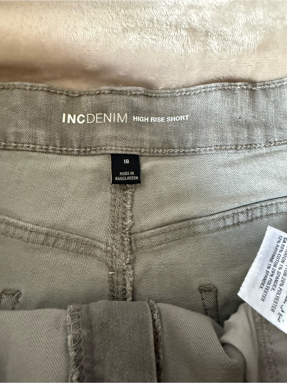 High-Rise Gray Women's Denim Shorts - Picture 2 of 4
